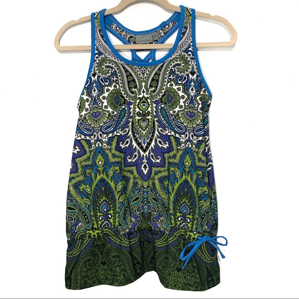 Athleta Tic Tac Toe Paisley Support Tank  Size S
